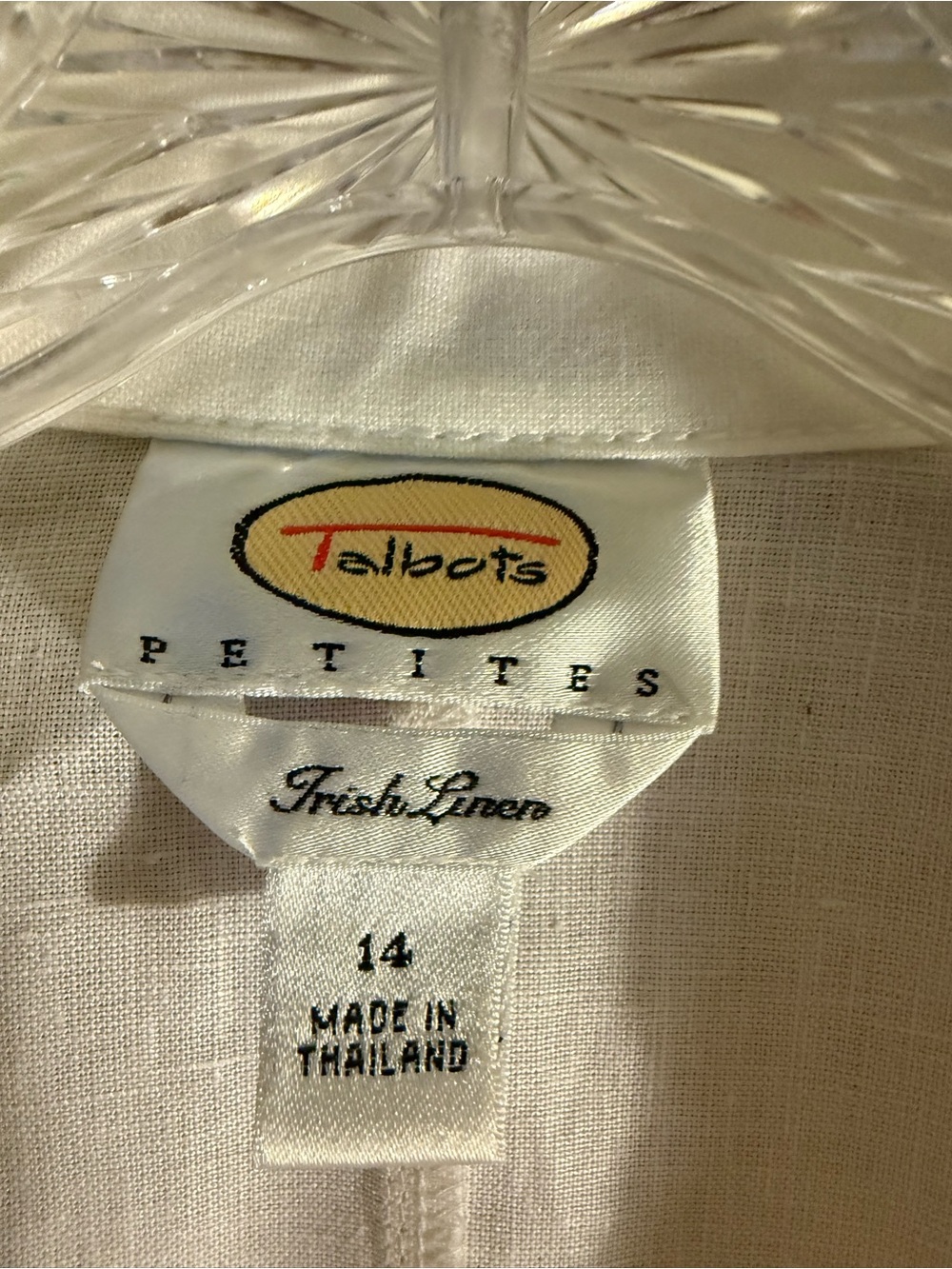 Talbot’s petite 14. Cream Button-Front Linen Jacket - Picture 5 of 6